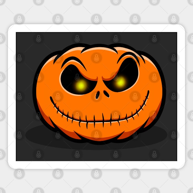 Halloween Pumpkin Magnet by GarryDeanArt